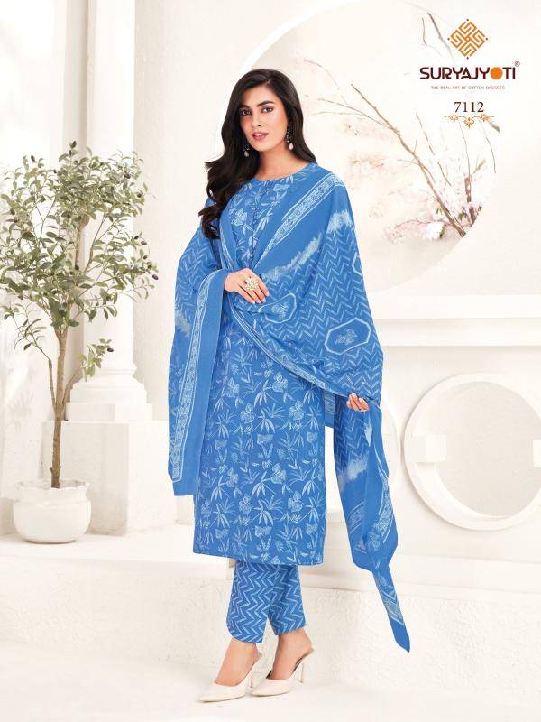 Suryajyoti trendy cotton vol-71 Surat dress material wholesale market